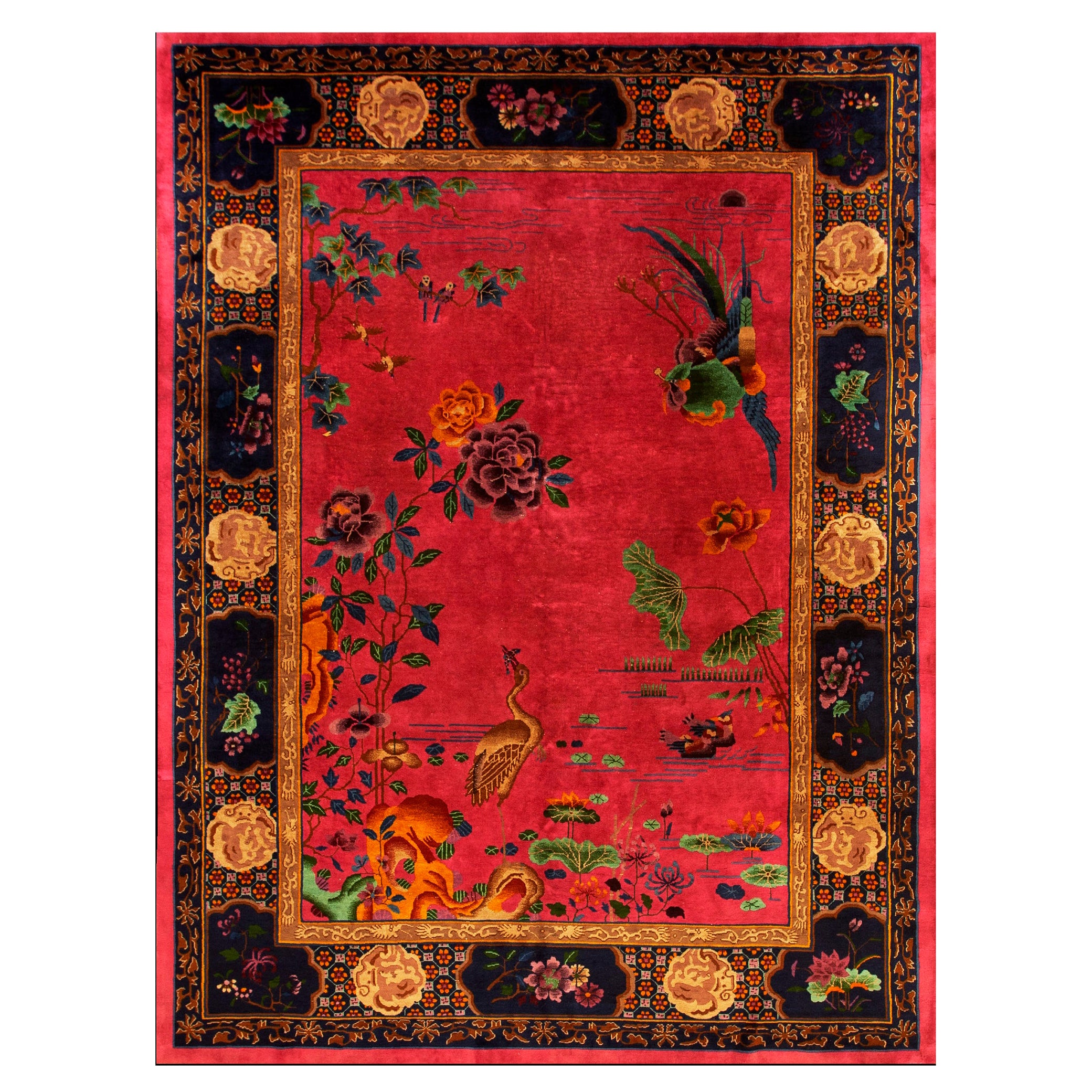 Tapis Art déco chinois des années 1920 (32,6 x 355 cm) en vente