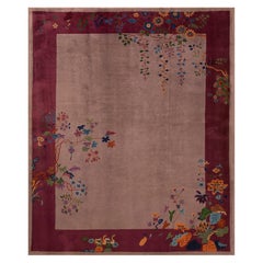 Tapis Art Déco chinois des années 1920 (32 cm)  Mesures 245 x 297 cm
