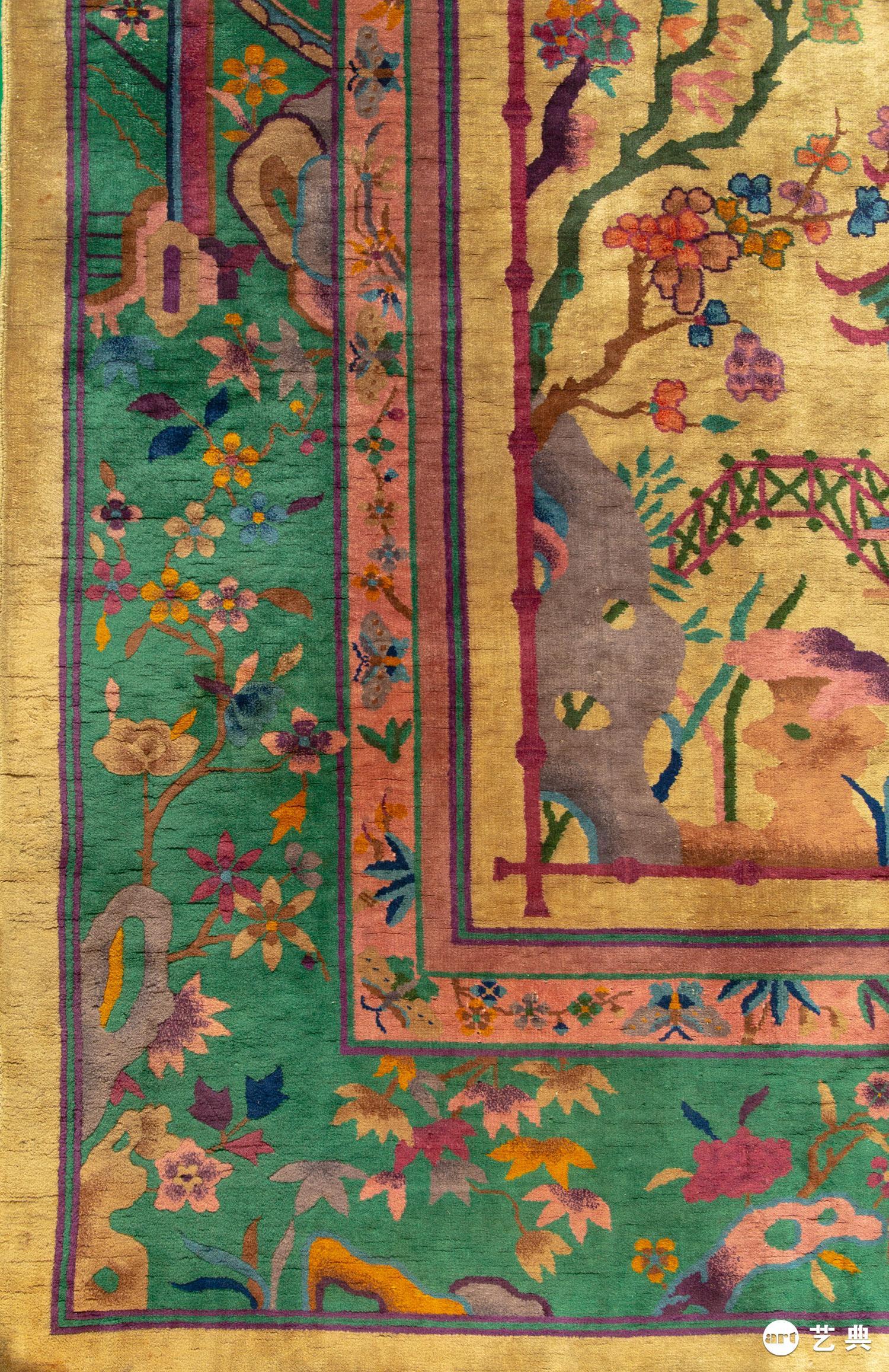 1920s Chinese Art Deco Carpet ( 8'10