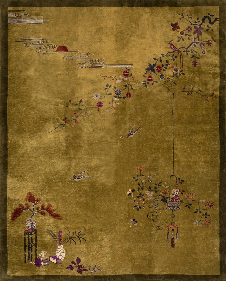 1920s Chinese Art Deco Carpet ( 8'6" x 11' - 260 x 335 ) For Sale