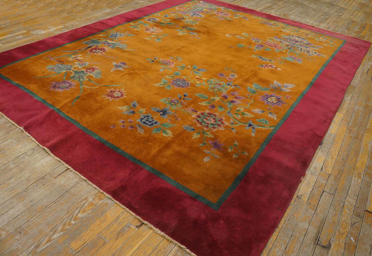 1920s Chinese Art Deco Carpet ( 8'8'' x 11'4'' - 265 x 345 ) In Good Condition For Sale In New York, NY