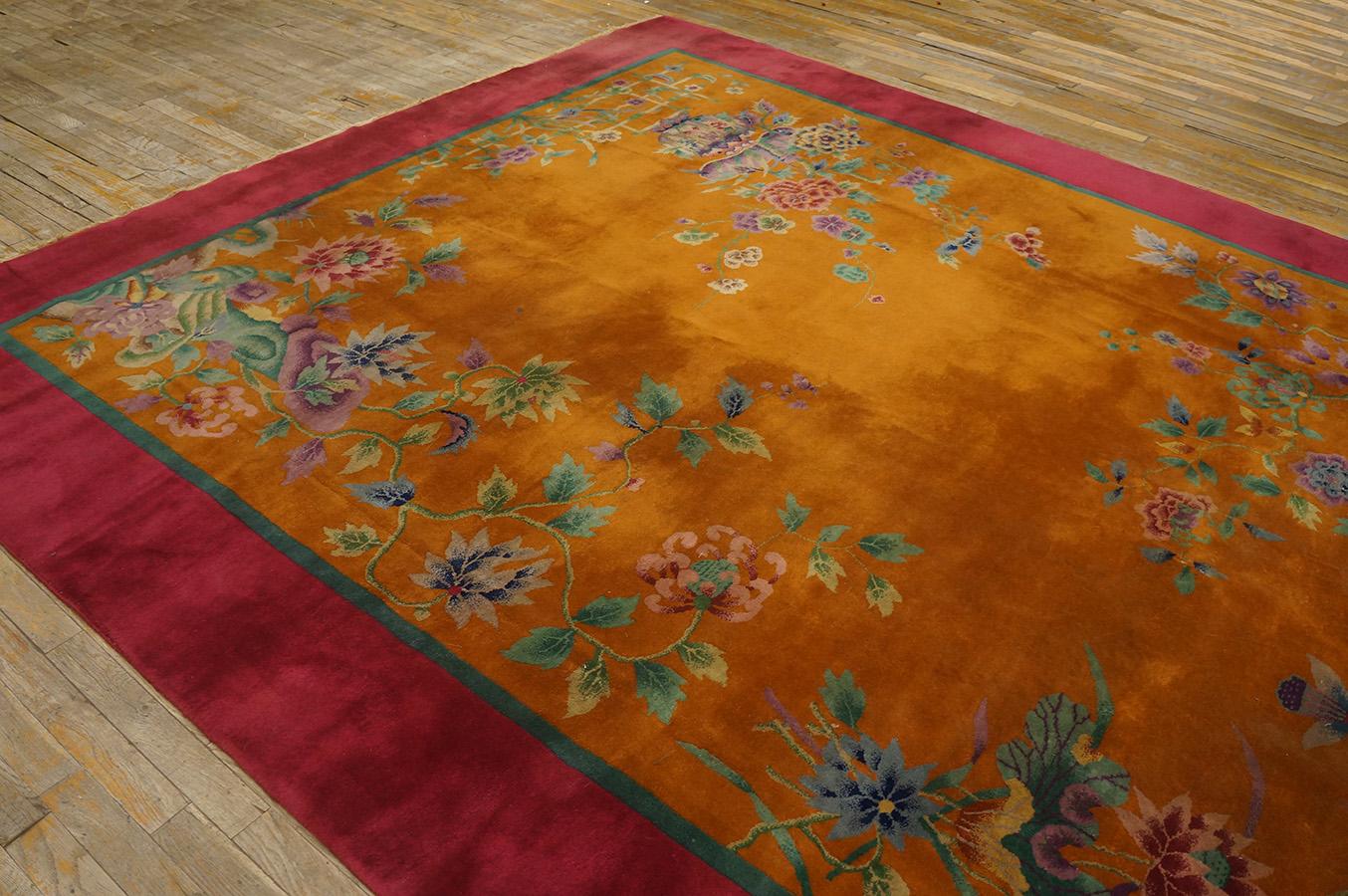 1920s Chinese Art Deco Carpet ( 8'8'' x 11'4'' - 265 x 345 ) For Sale 2