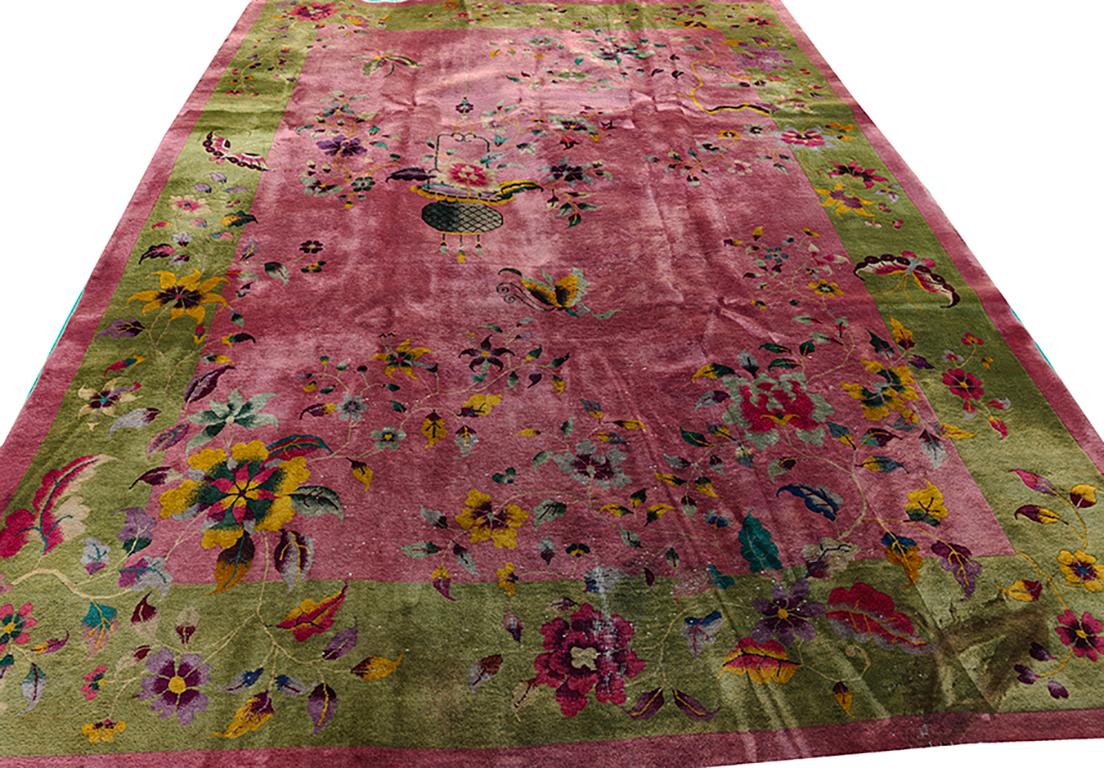 Art Déco chino de los años 20  Alfombra ( 8'9