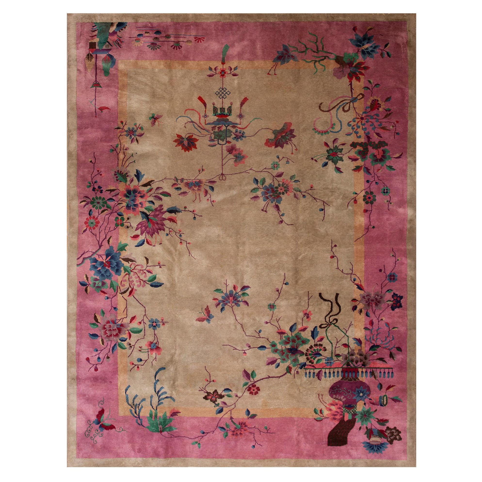 1920s Chinese Art Deco Carpet ( 8'9" x 11'6" - 267 x 350 cm )