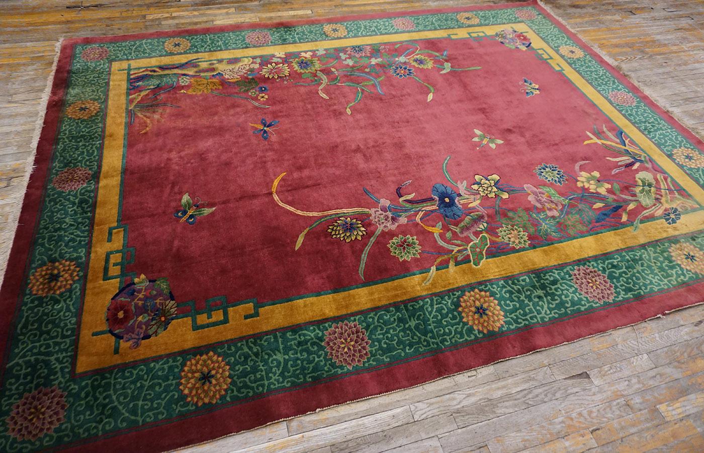 Antique Chinese Art Deco Rug, Size: 8' 9