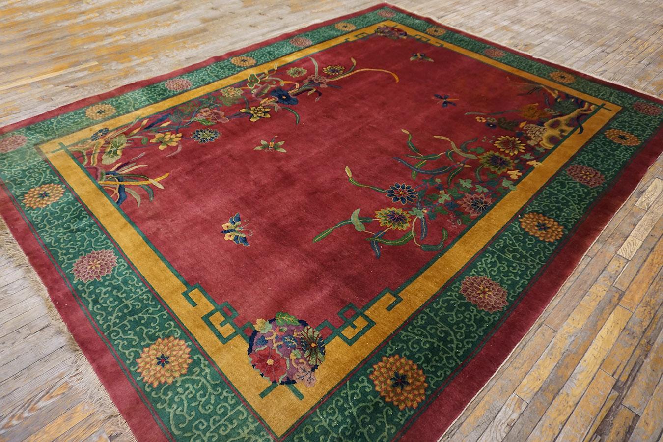 1920s Chinese Art Deco Carpet ( 8'9