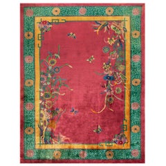 Tapis chinois Art Déco des années 1920 ( 8'9" x 11'6" - 267 x 351 )