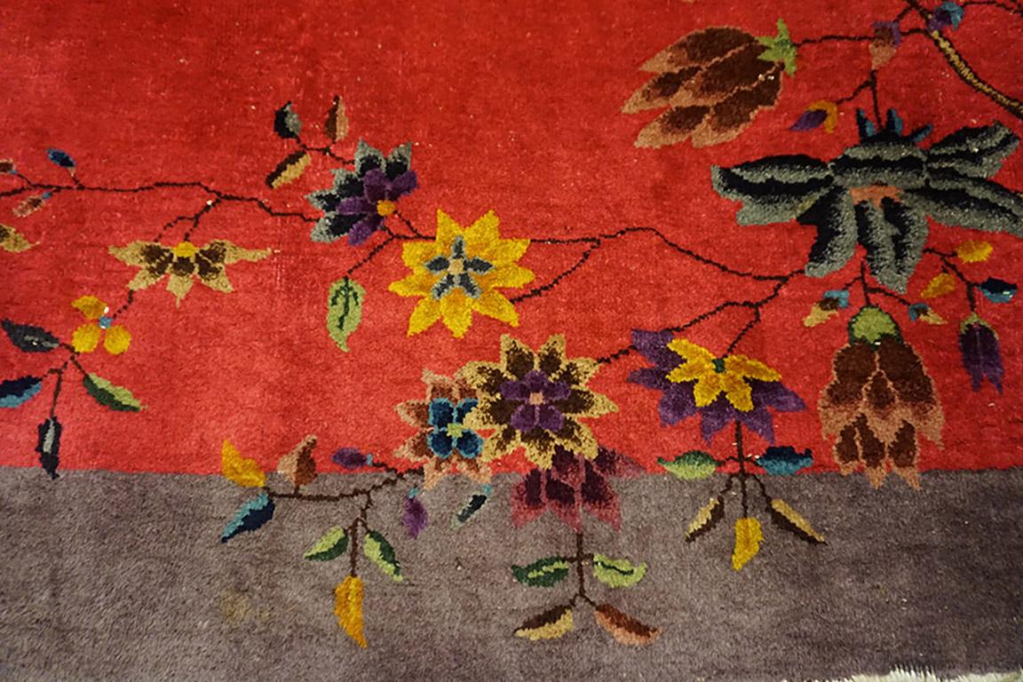Wool 1920s Chinese Art Deco Carpet ( 8'x 9' 10