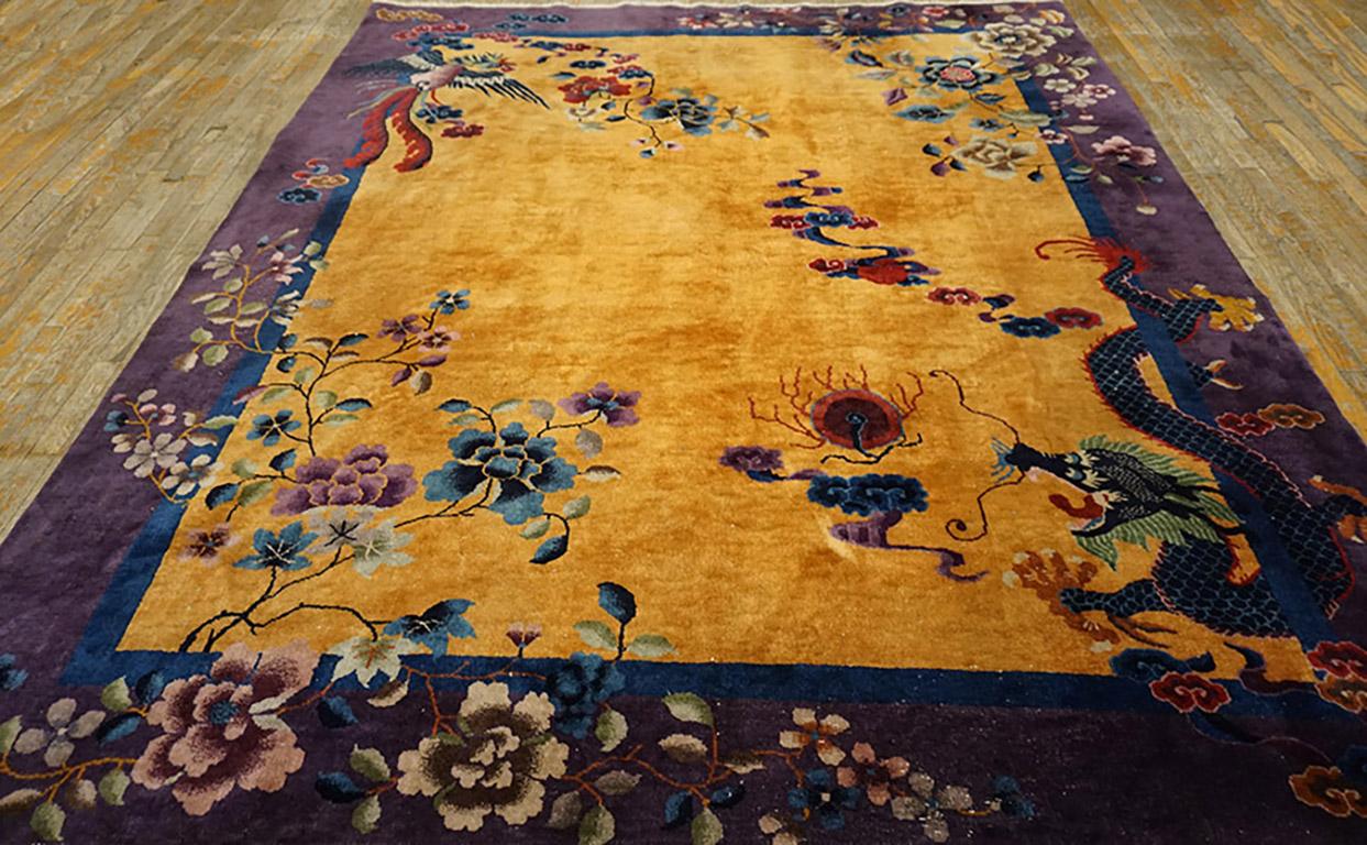 Tapis chinois art déco des années 1920, taille : 8'x 9' 7