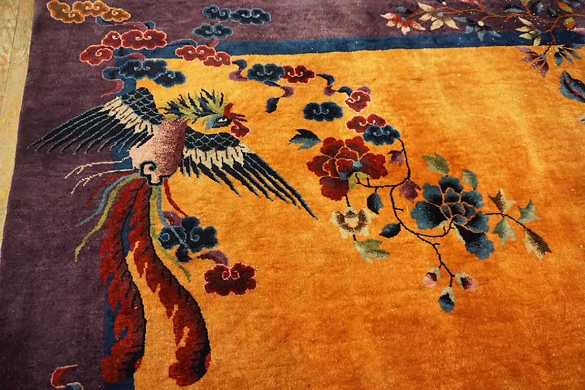 Tapis chinois Art Déco des années 1920 8'x 9' 7