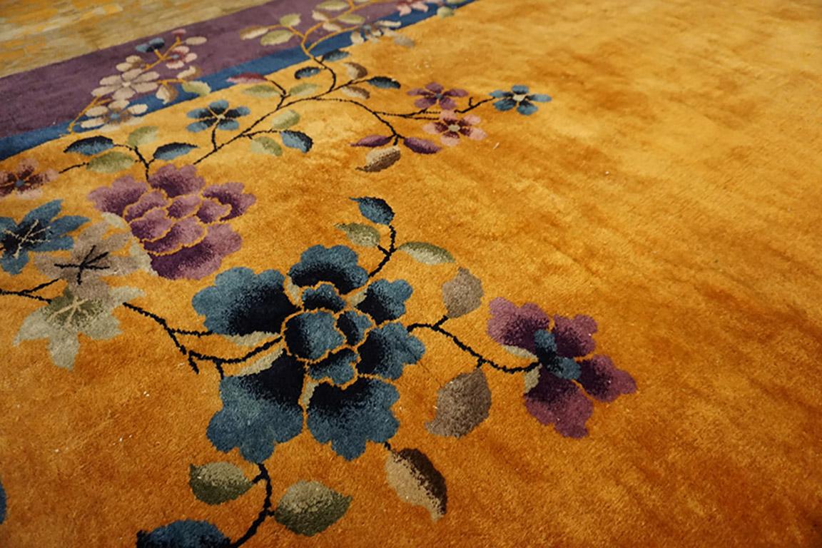 Tapis chinois Art Déco des années 1920 8'x 9' 7