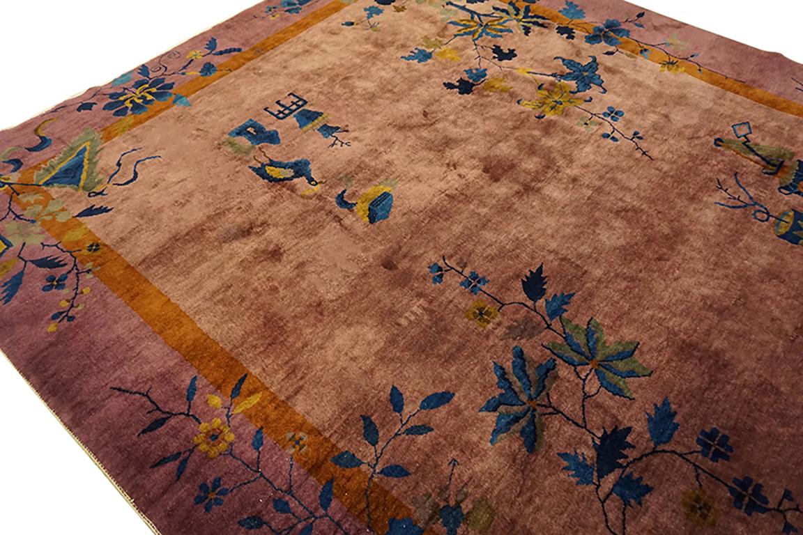 Tapis Art Déco chinois des années 1920 	8'x9' 6