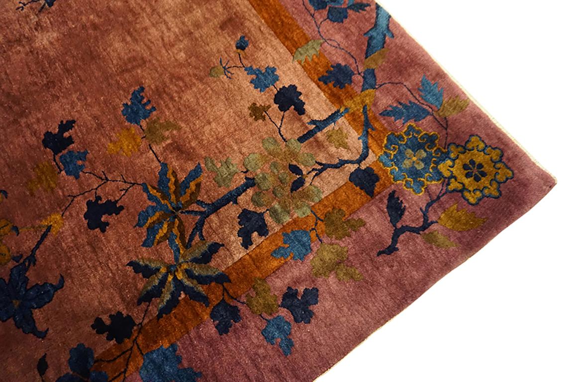 Laine Tapis Art Déco chinois des années 1920 	8'x9' 6