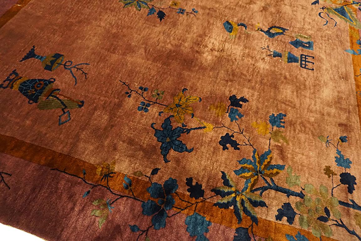 Tapis Art Déco chinois des années 1920 	8'x9' 6