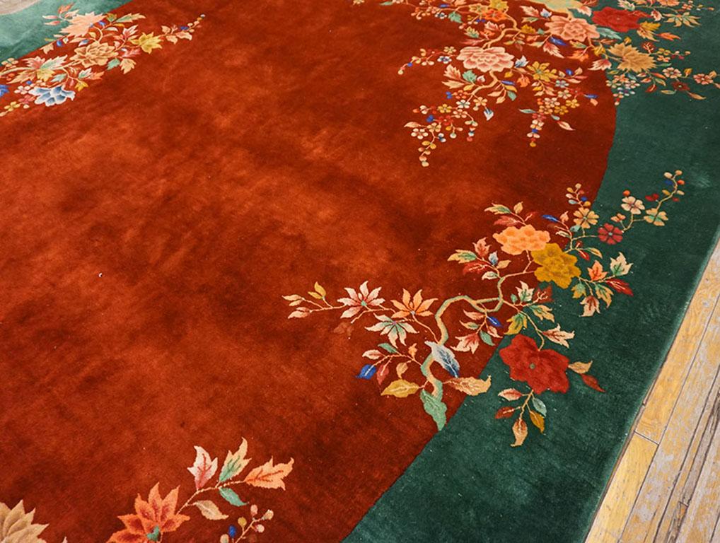 1920s Chinese Art Deco Carpet 	9' 10