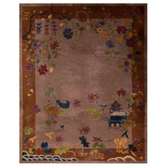 1920s Chinese Art Deco Carpet ( 9
 2" x 11
 2" - 280 x 340 cm)