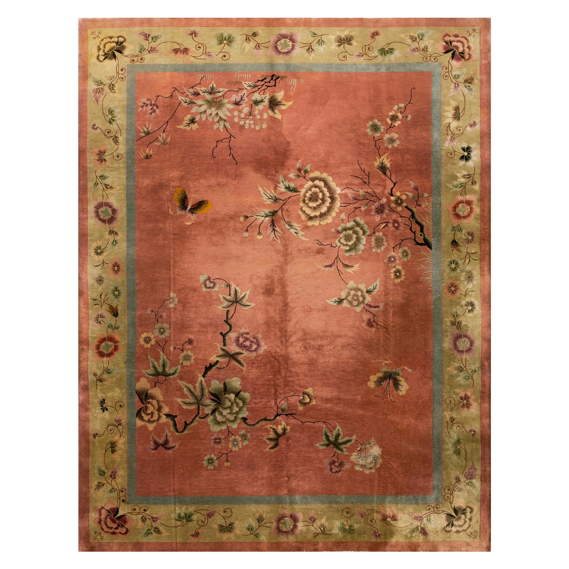 Tapis Art Déco chinois des années 1920 ( 9' x 11' 5'' - 275 x 350 cm)