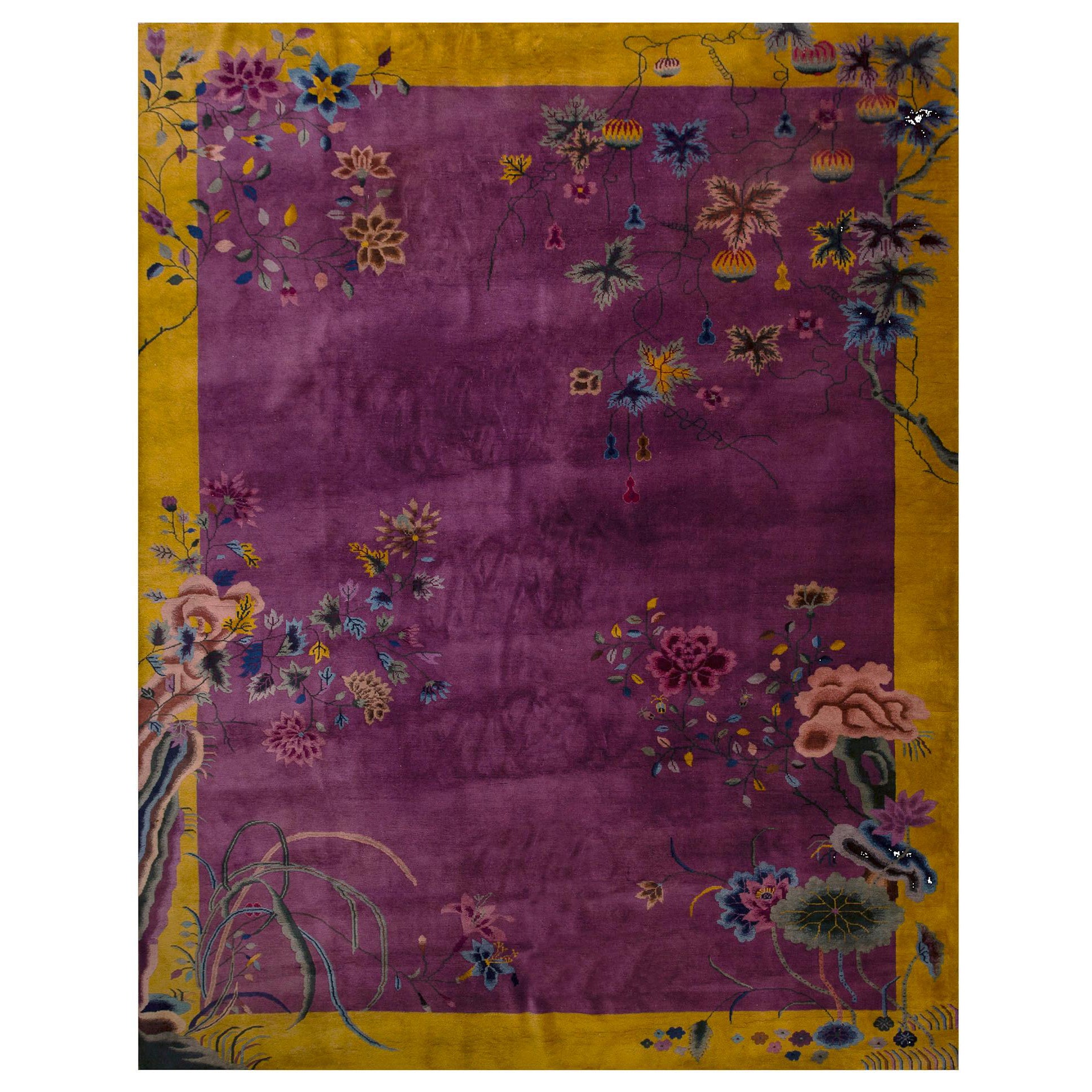 1920s Chinese Art Deco Carpet ( 9' x 11' 8" - 275 x 356 cm )