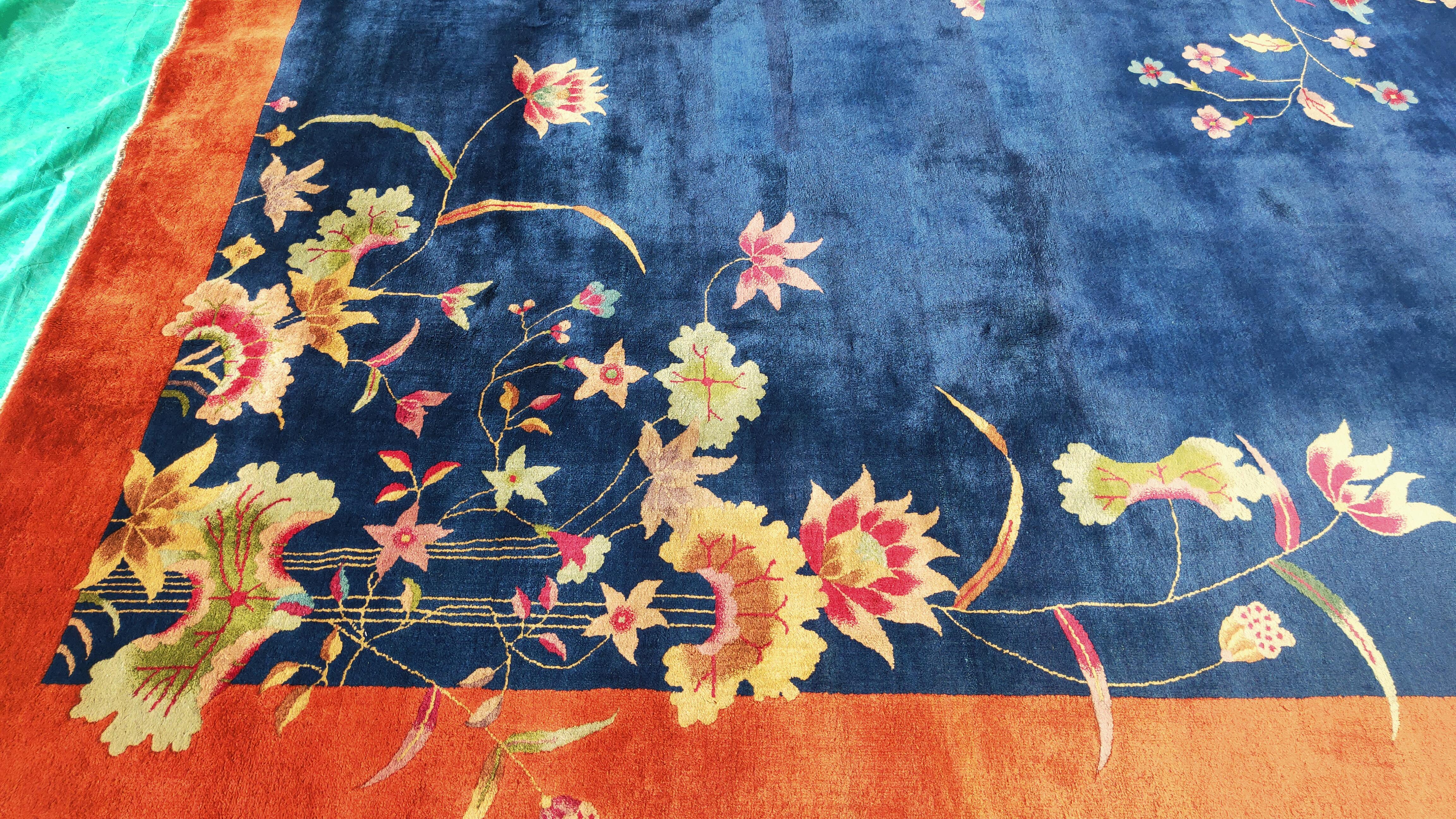 1920s Chinese Art Deco Carpet ( 9' x 11'2