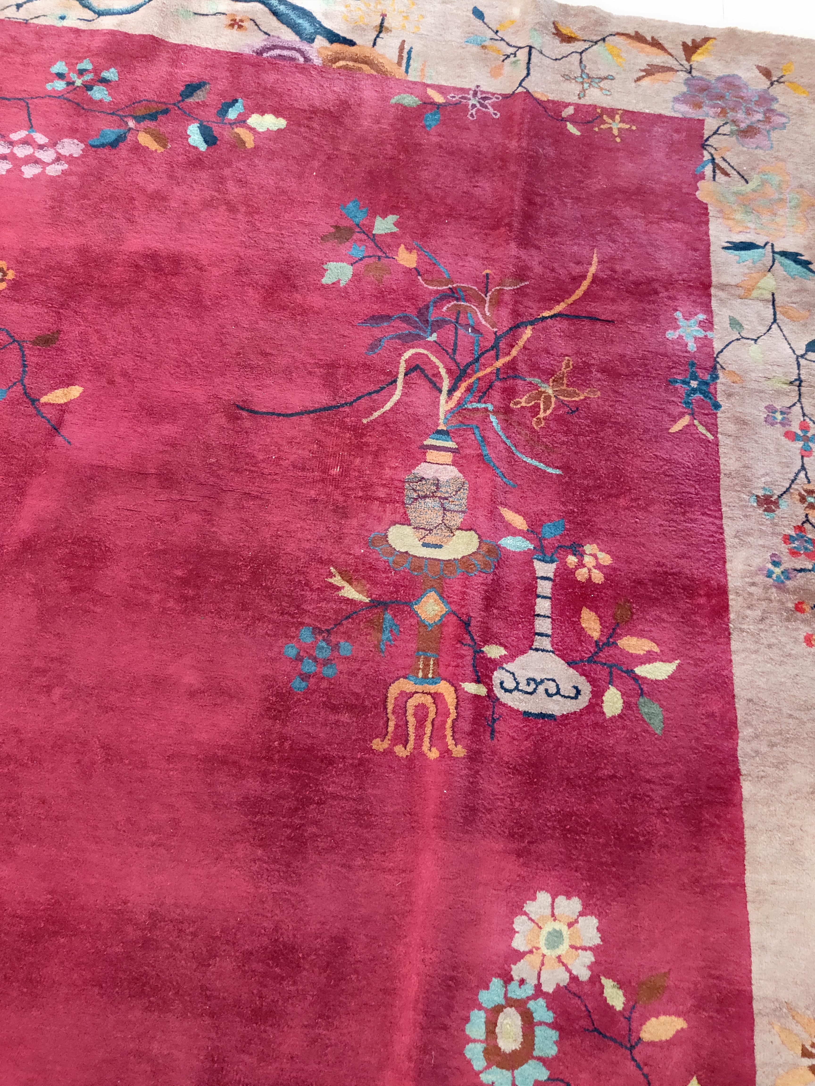 1920s Chinese Art Deco Carpet ( 9' x 11'6