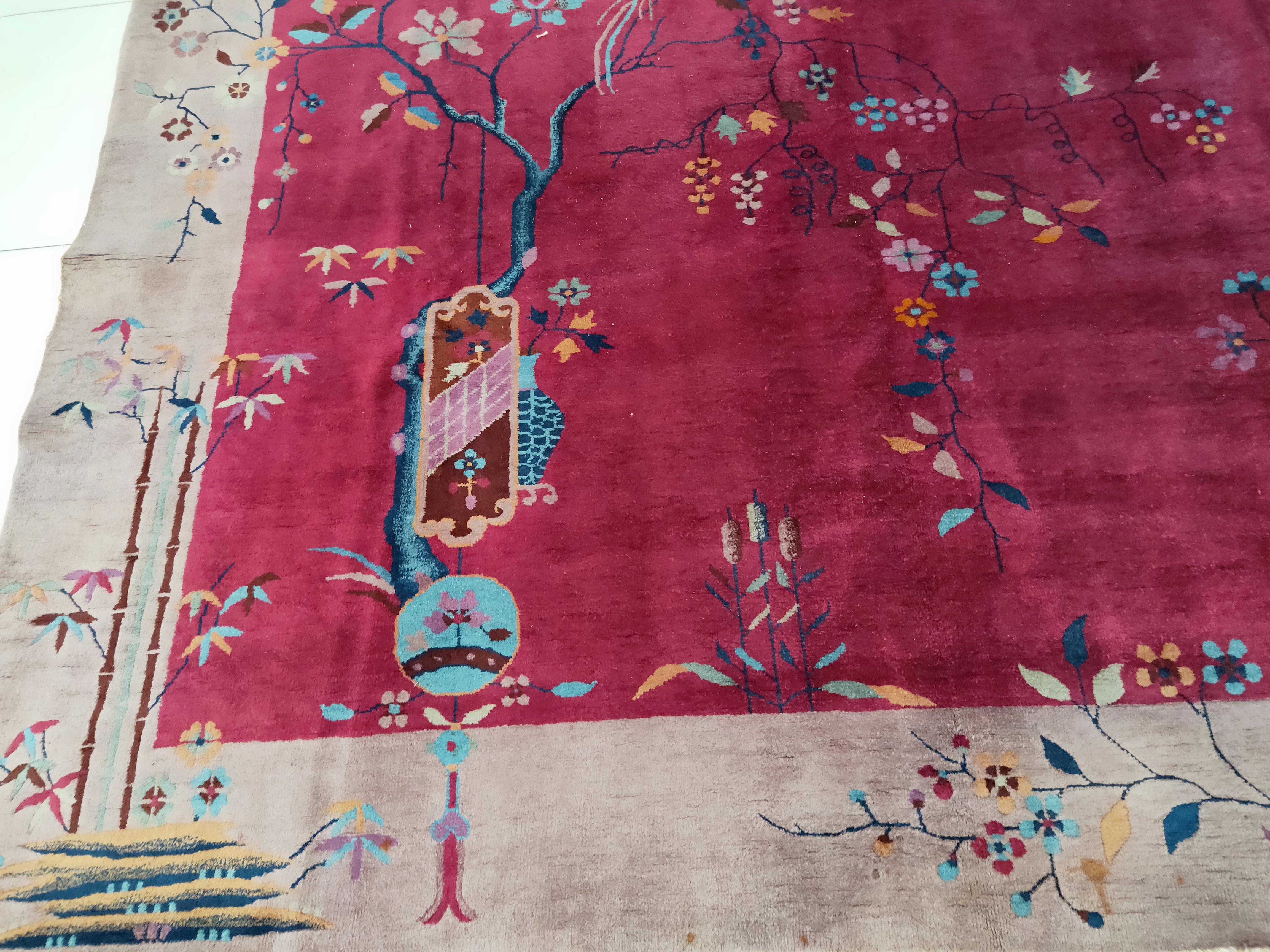 1920s Chinese Art Deco Carpet ( 9' x 11'6