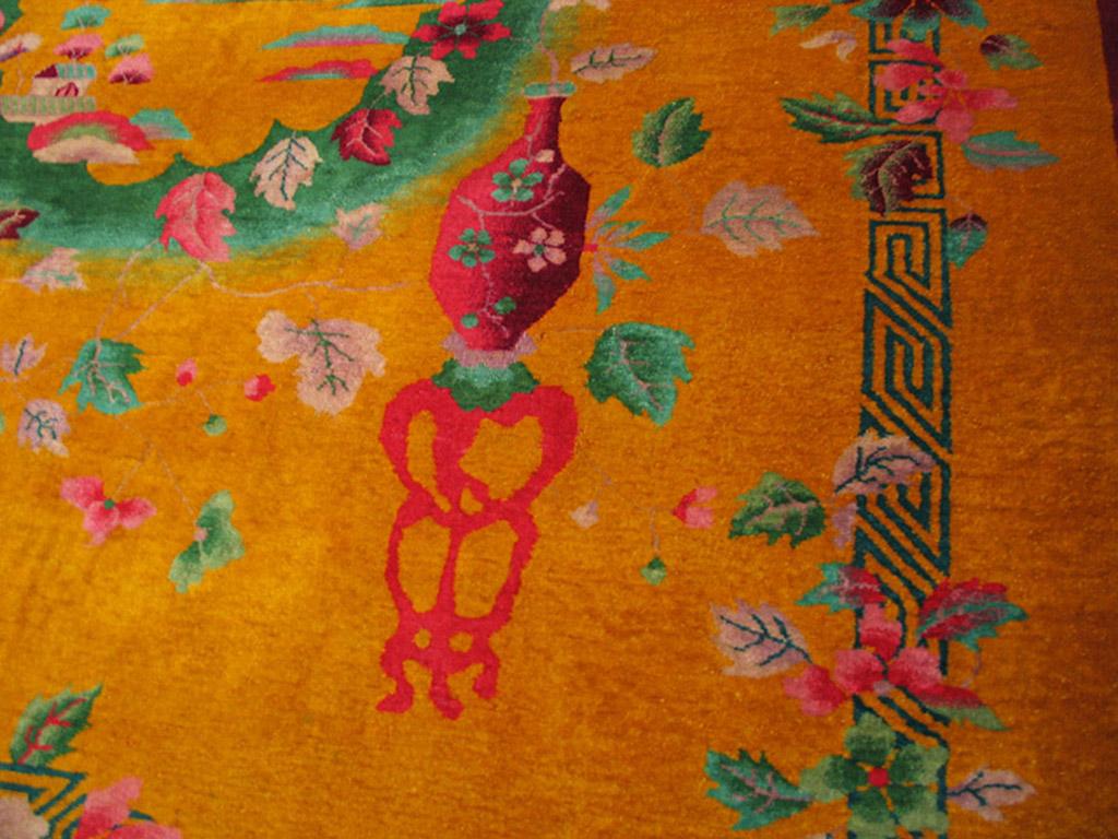 1920s Chinese Art Deco Carpet ( 9' x 11'8
