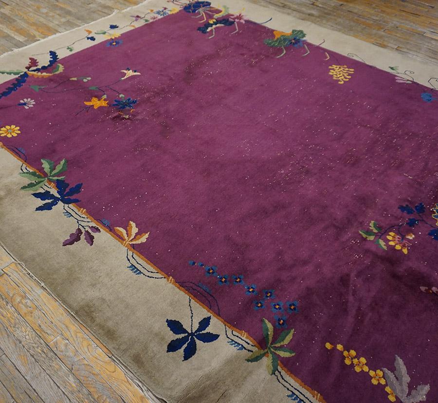 Début du 20ème siècle Tapis chinois Art Déco des années 1920 ( 9' x 11'8