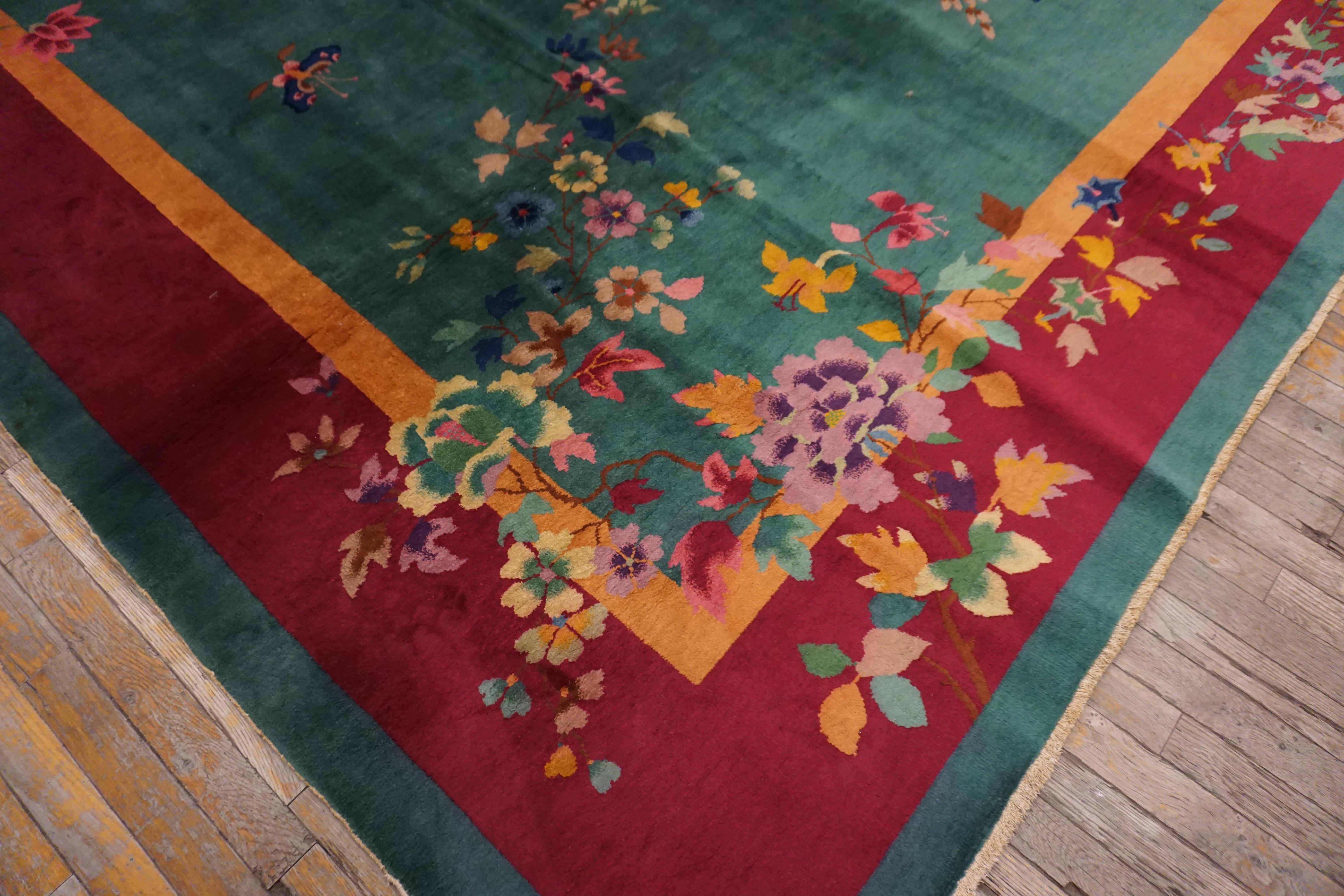 Tapis chinois Art Déco des années 1920 ( 9' x 11'8