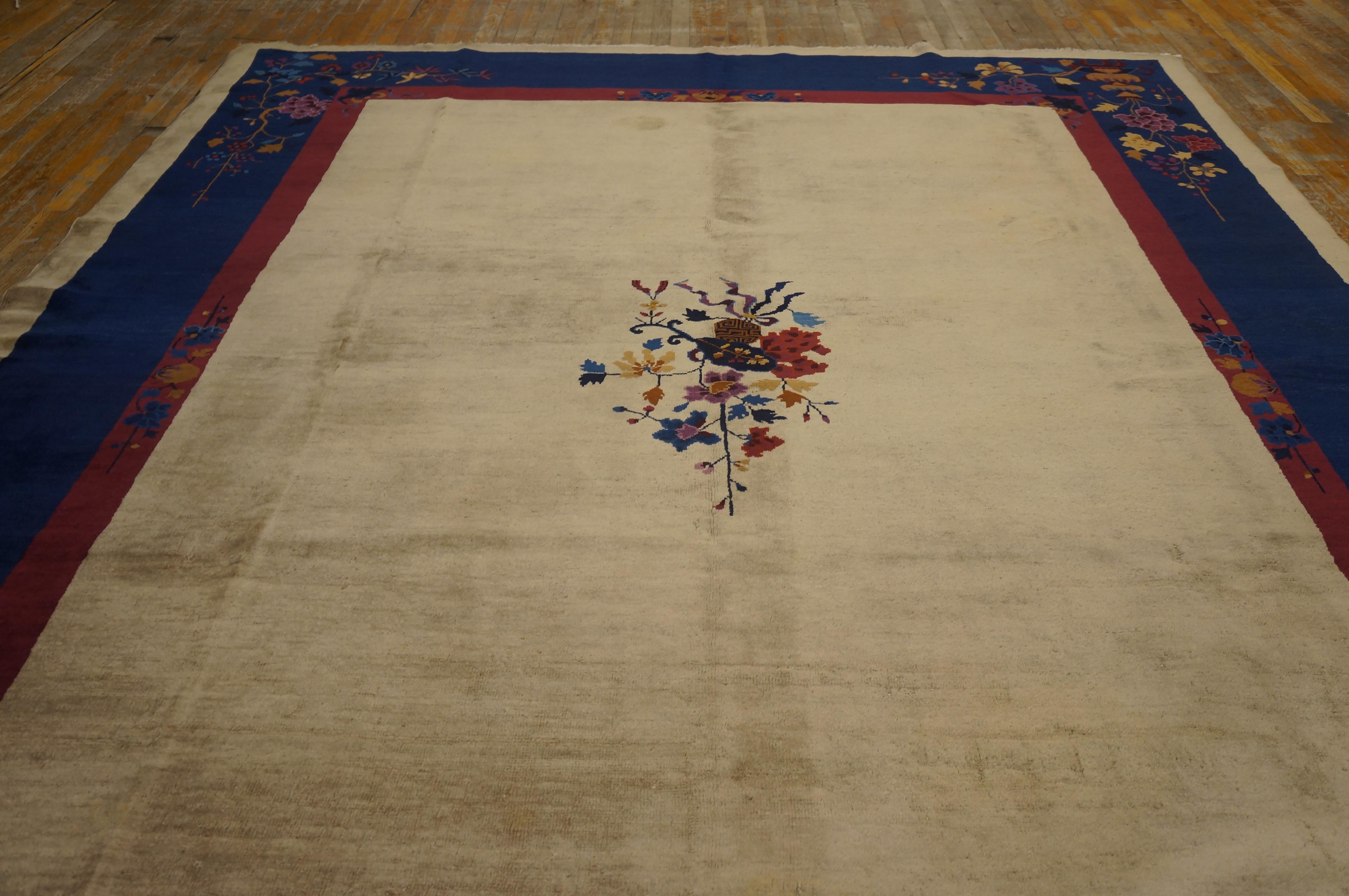 1920s Chinese Art Deco Carpet ( 9'' x 11'8'' - 275 x 355 ) For Sale 5