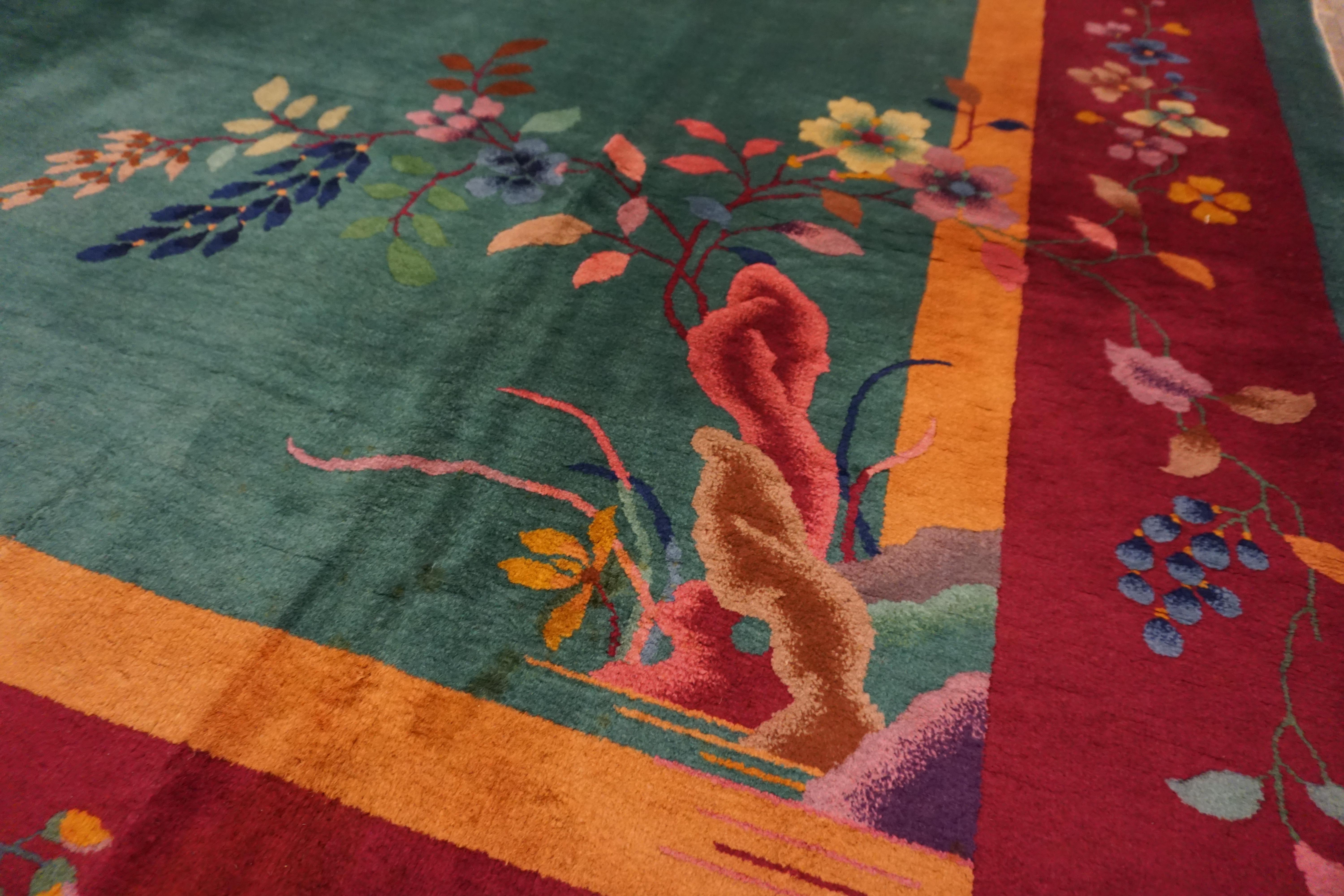 Tapis chinois Art Déco des années 1920 ( 9' x 11'8