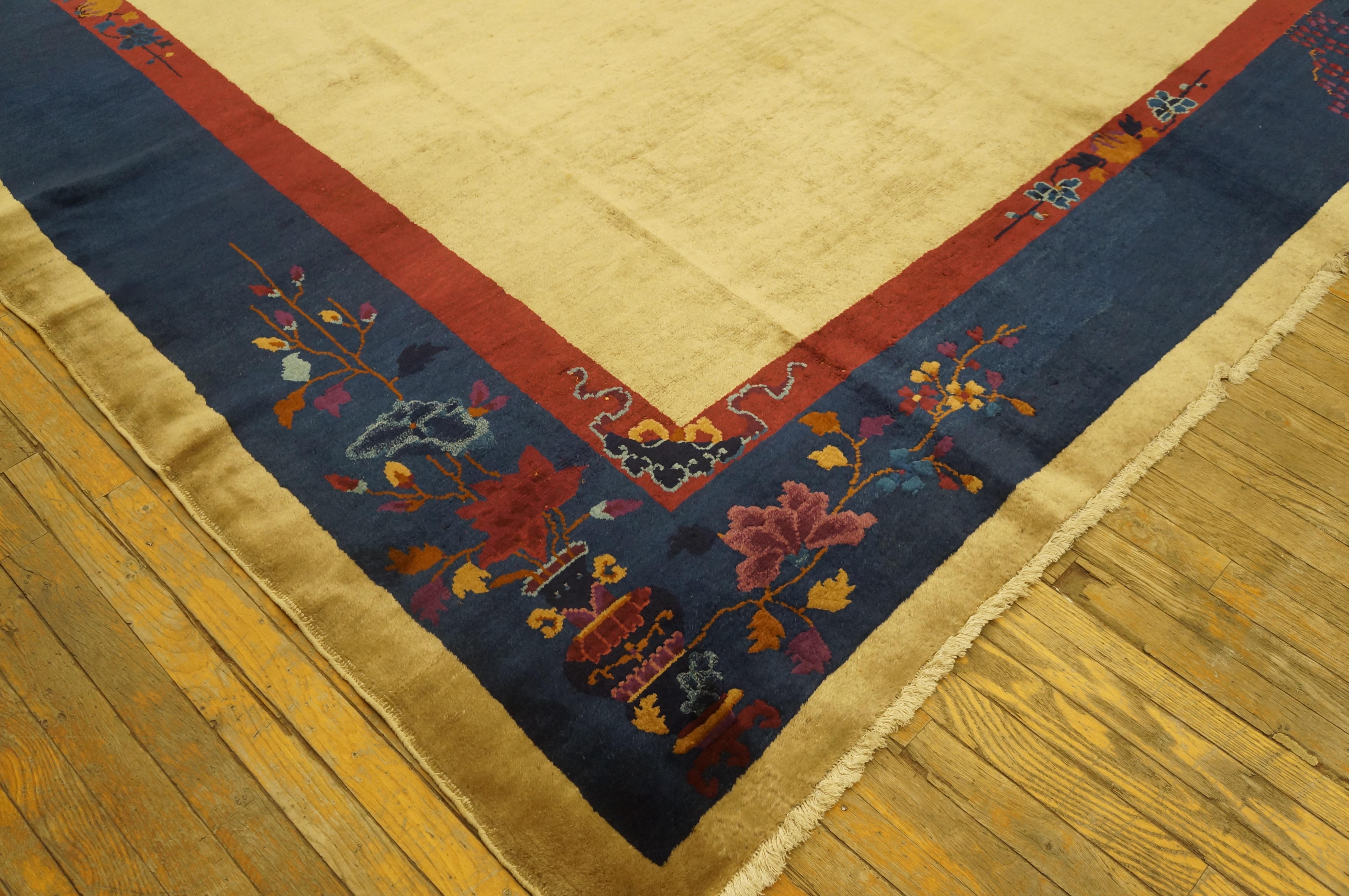 1920s Chinese Art Deco Carpet ( 9'' x 11'8'' - 275 x 355 ) For Sale 6