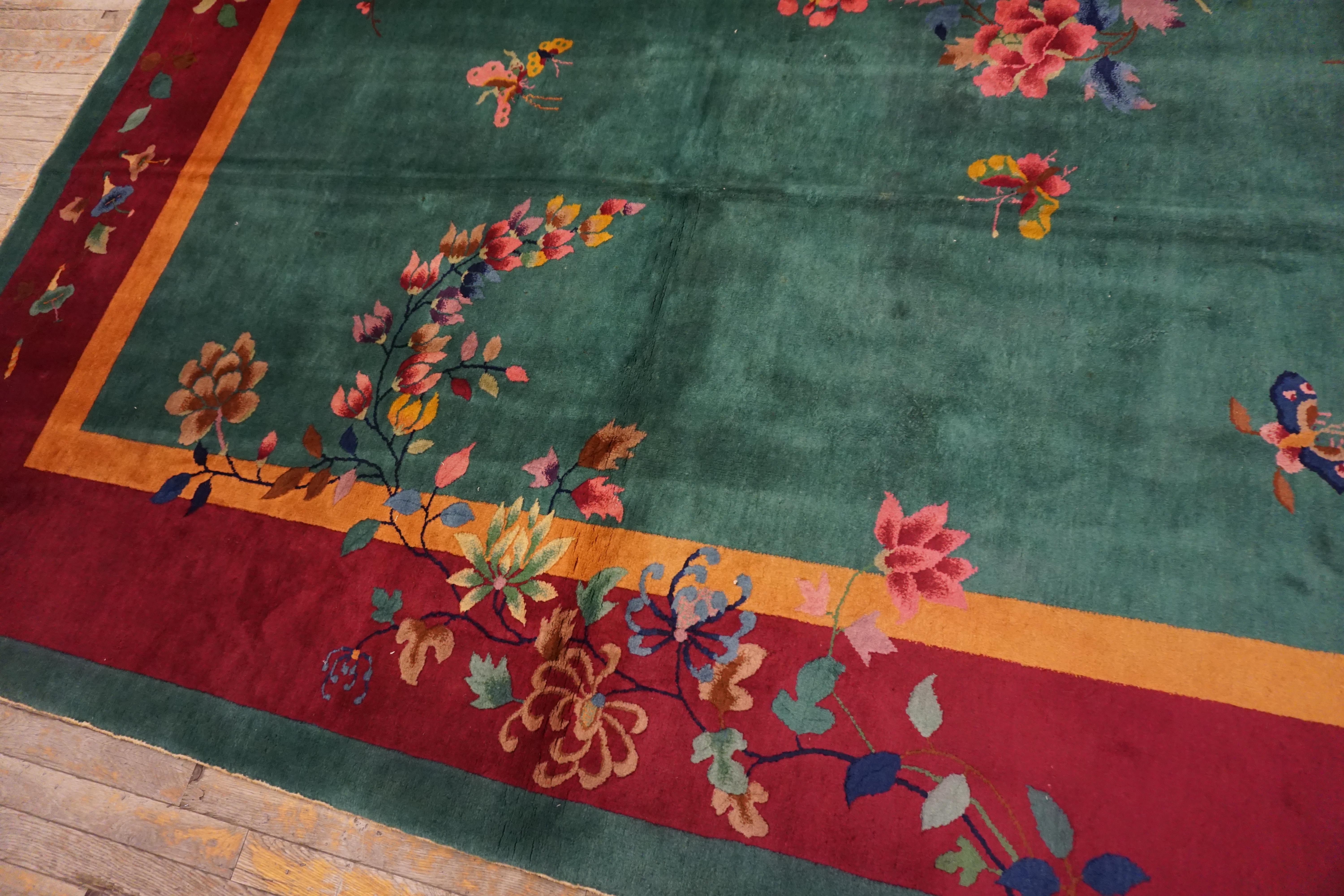 Tapis chinois Art Déco des années 1920 ( 9' x 11'8