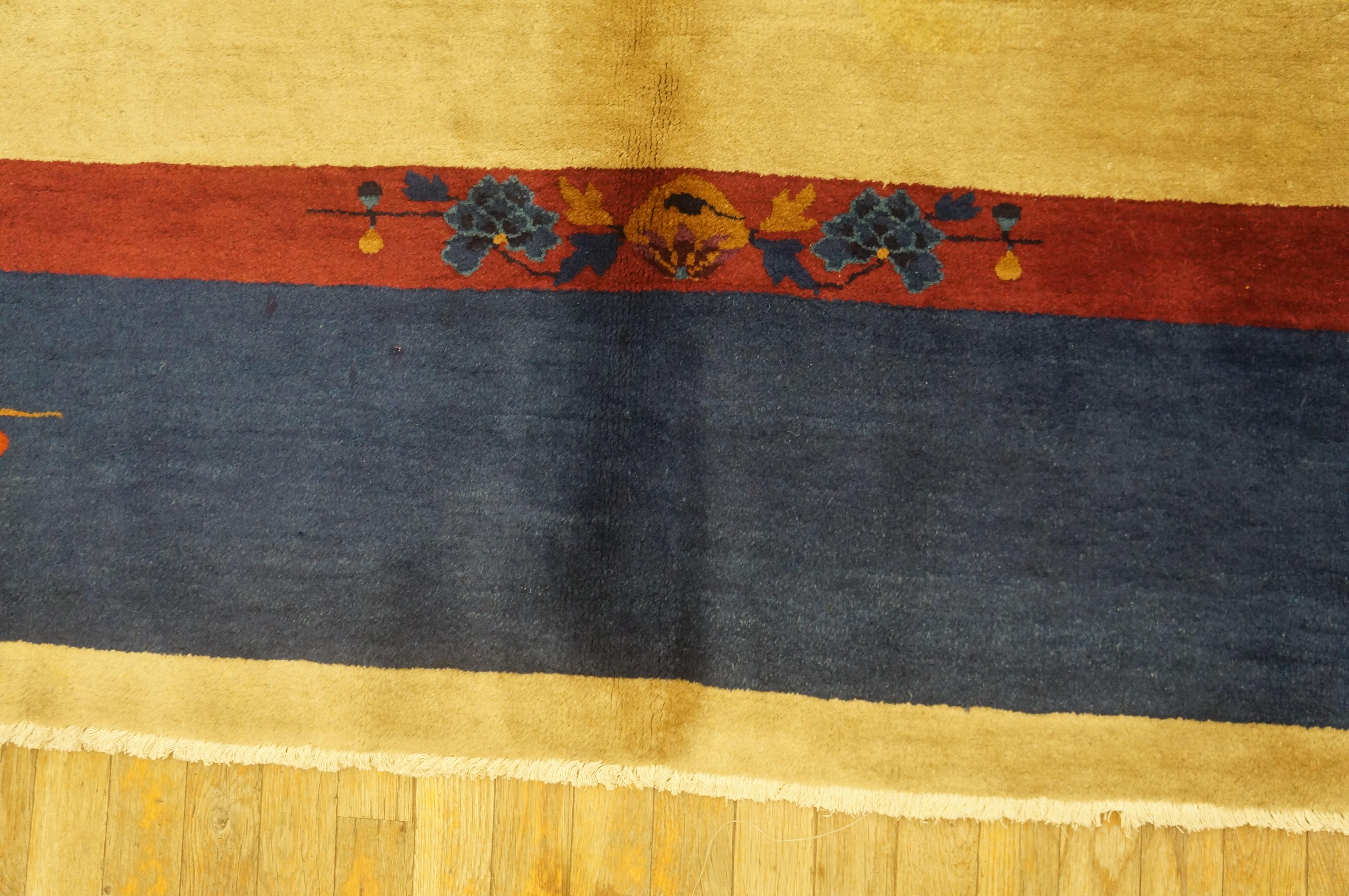 1920s Chinese Art Deco Carpet ( 9'' x 11'8'' - 275 x 355 ) For Sale 10