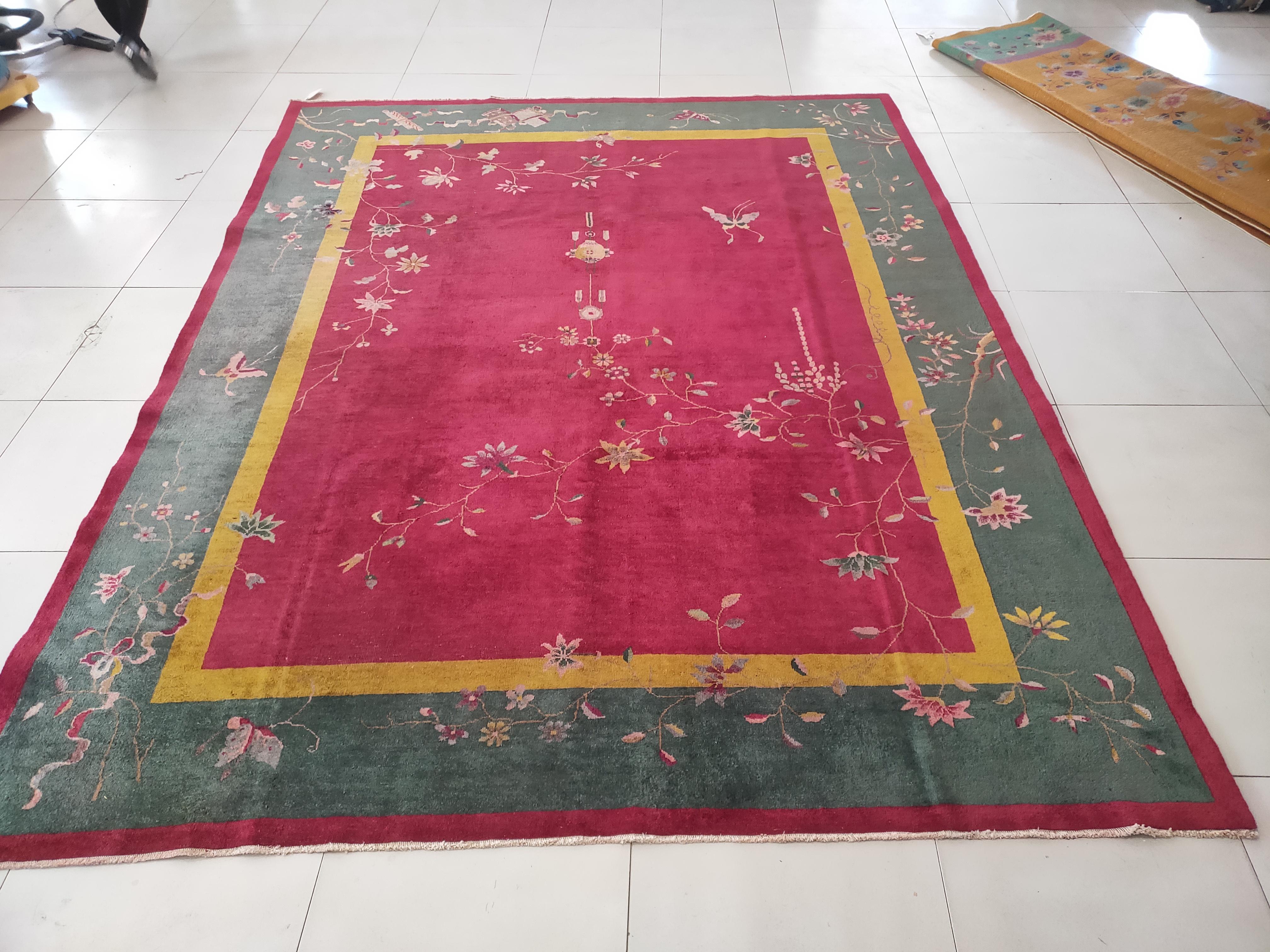 1920s Chinese Art Deco Carpet ( 9' x 11'8