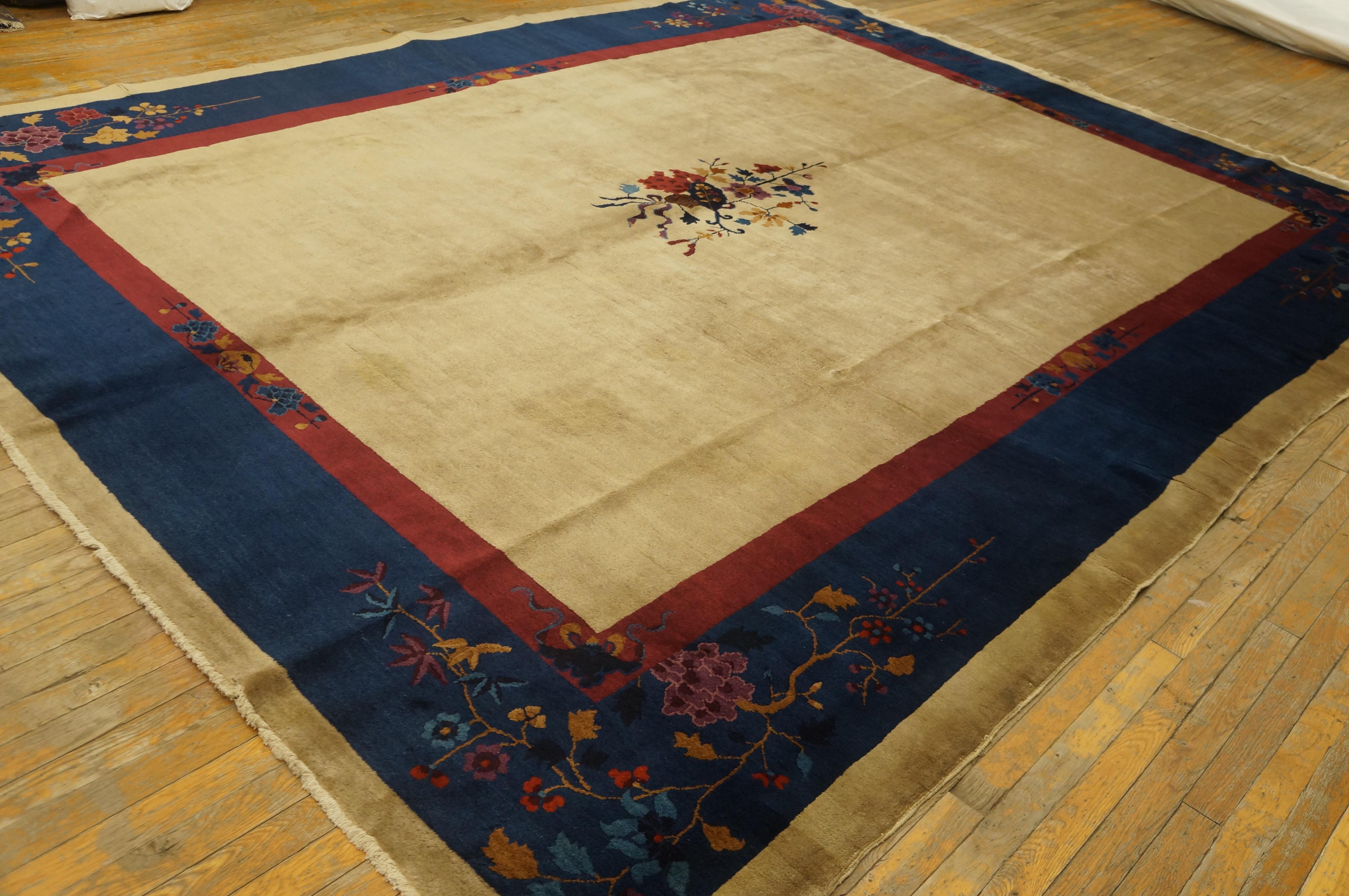 1920s Chinese Art Deco Carpet ( 9'' x 11'8'' - 275 x 355 ) For Sale 1