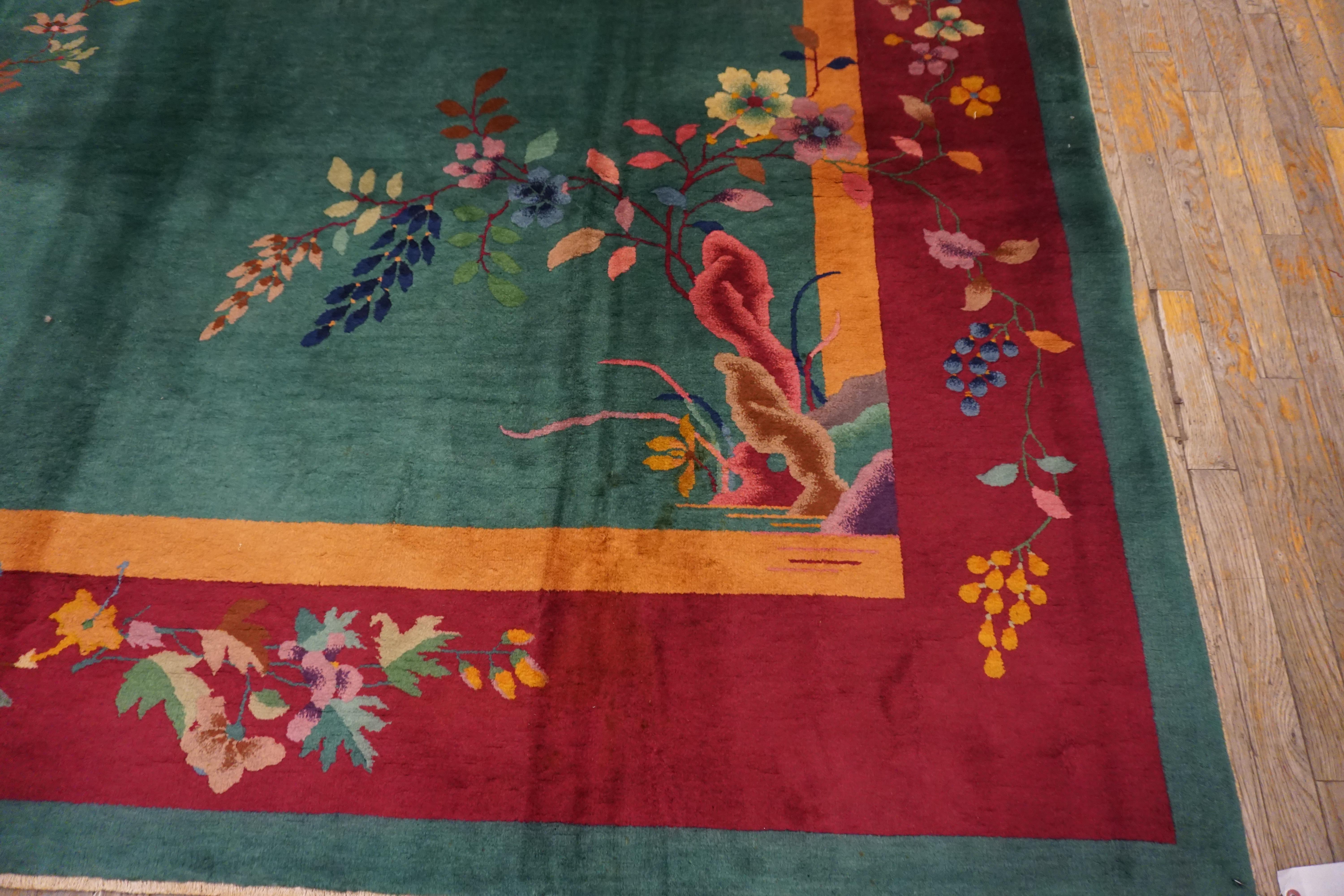 Tapis chinois Art Déco des années 1920 ( 9' x 11'8