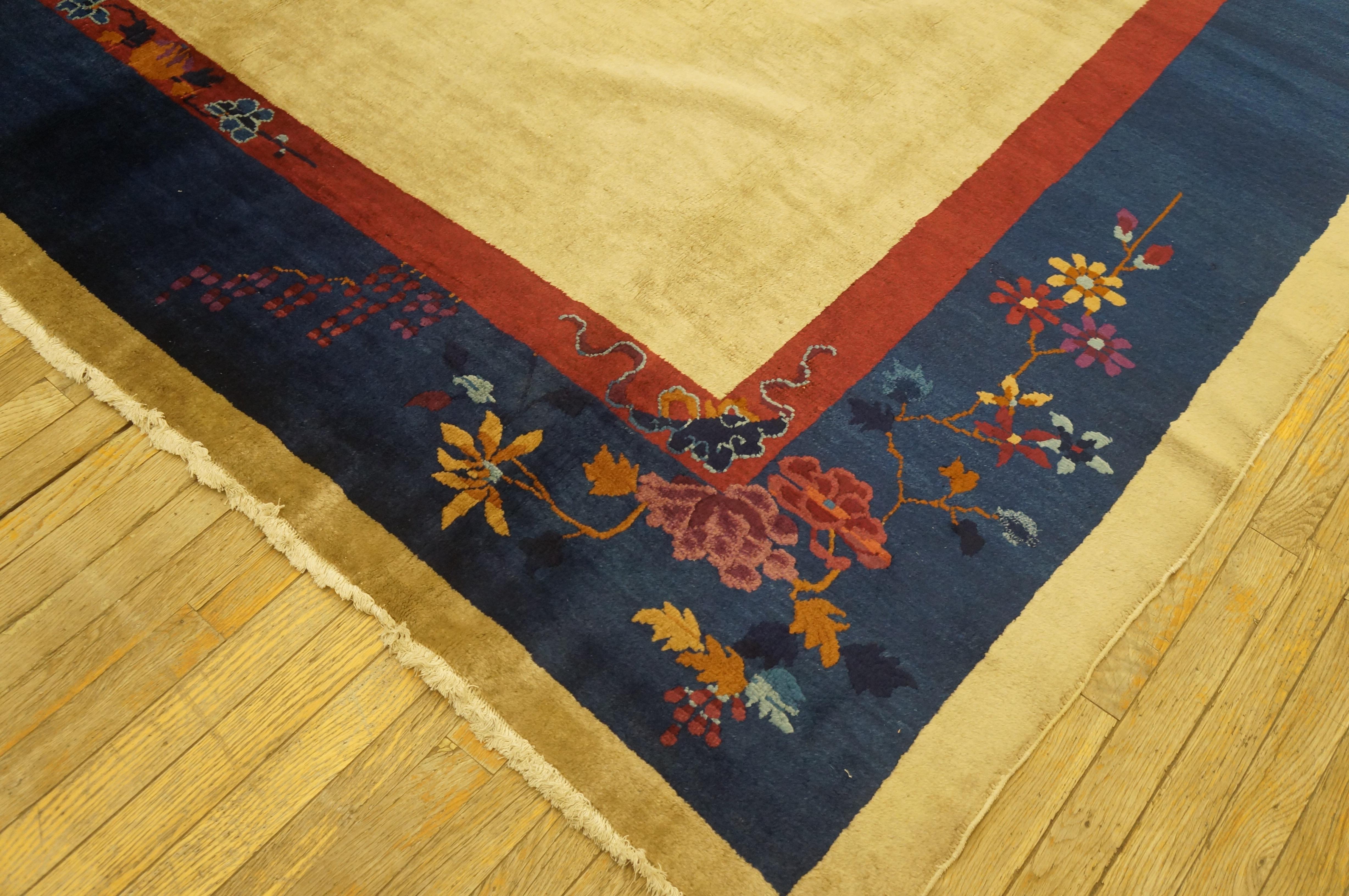 1920s Chinese Art Deco Carpet ( 9'' x 11'8'' - 275 x 355 ) For Sale 4
