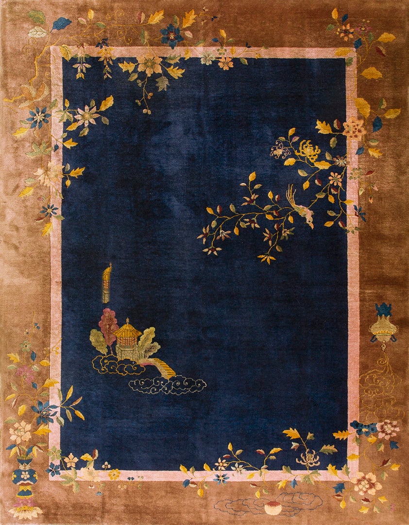 1920s Chinese Art Deco Carpet ( 9' x 11'9" - 274 x 358 ) For Sale