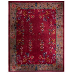 1920s Chinese Art  Deco Carpet ( 9' x 11'9" - 275 x 358 )