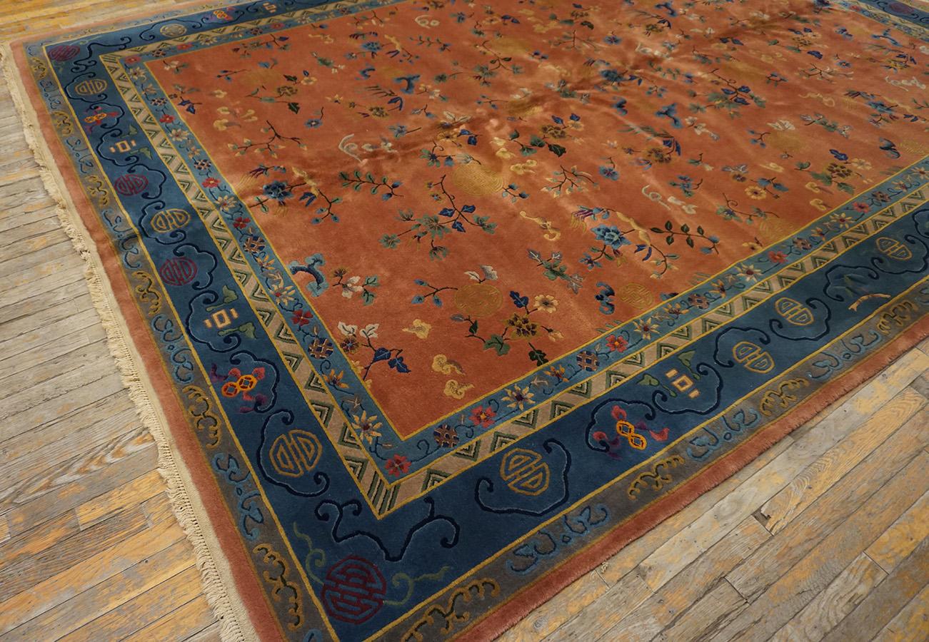 1920s Chinese Art Deco Carpet 9' x 12' For Sale 5