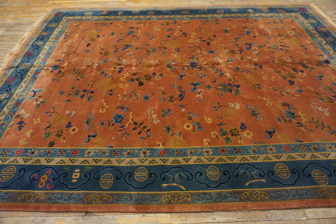 1920s Chinese Art Deco Carpet 9' x 12' For Sale 8