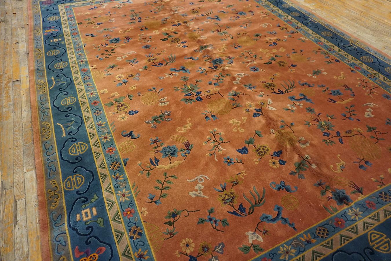 1920s Chinese Art Deco Carpet 9' x 12' For Sale 9