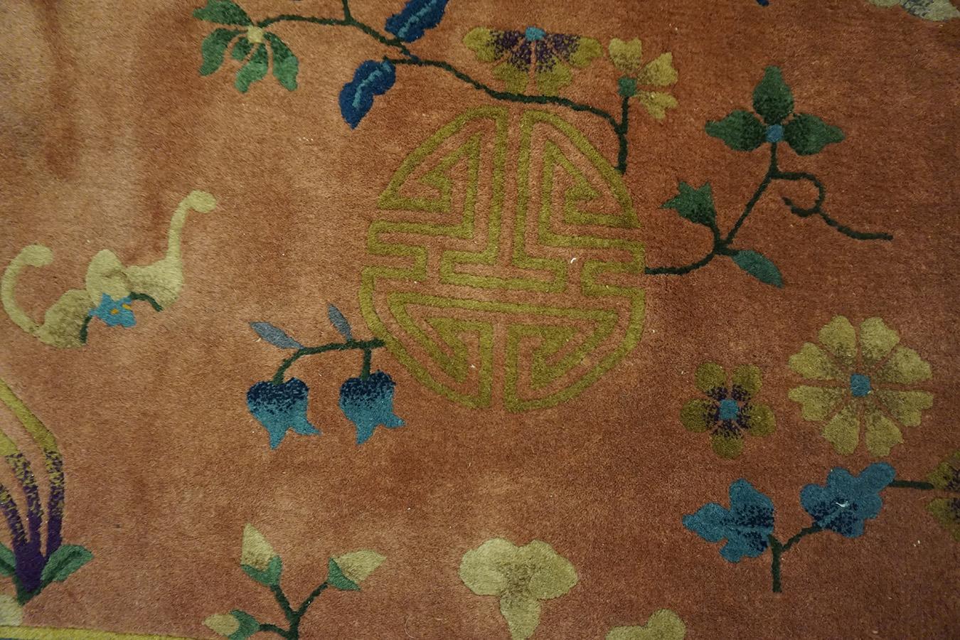 1920s Chinese Art Deco Carpet 9' x 12' For Sale 1