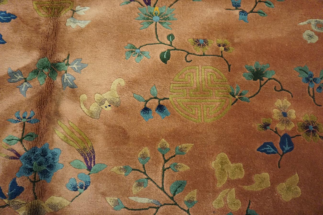1920s Chinese Art Deco Carpet 9' x 12' For Sale 2