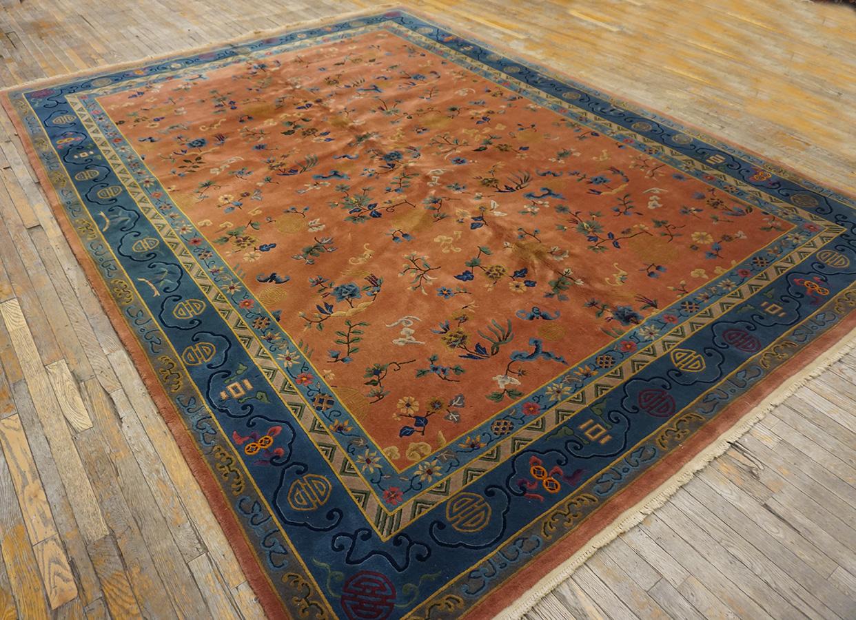 1920s Chinese Art Deco Carpet 9' x 12' For Sale 3
