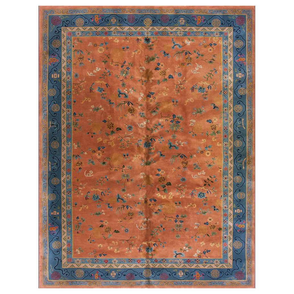 Tappeto Art Deco cinese degli anni '20 9' x 12' in vendita