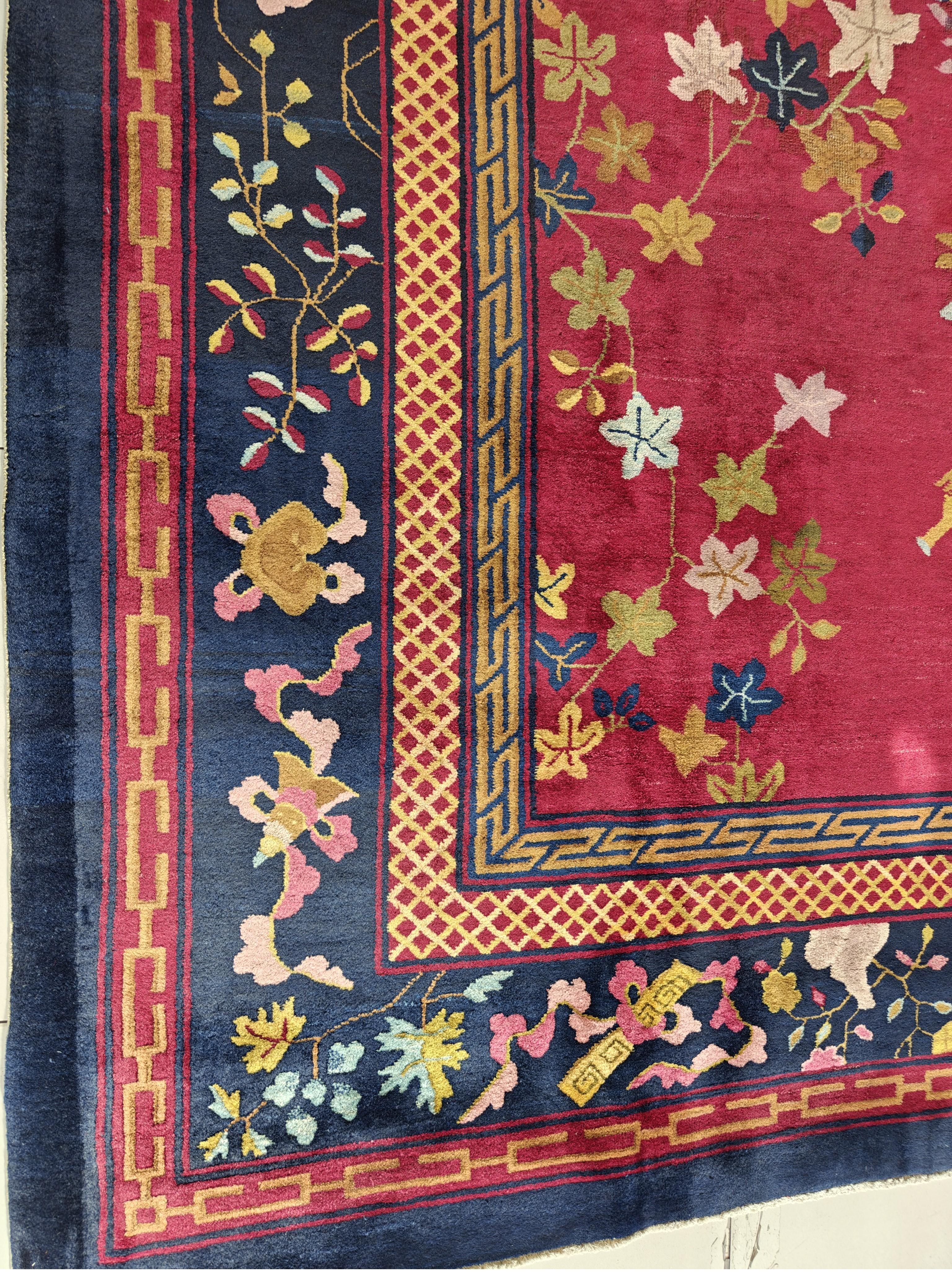 Early 20th Century 1920s Chinese Art Deco Carpet ( 9' x 14' - 274 x 427 ) For Sale