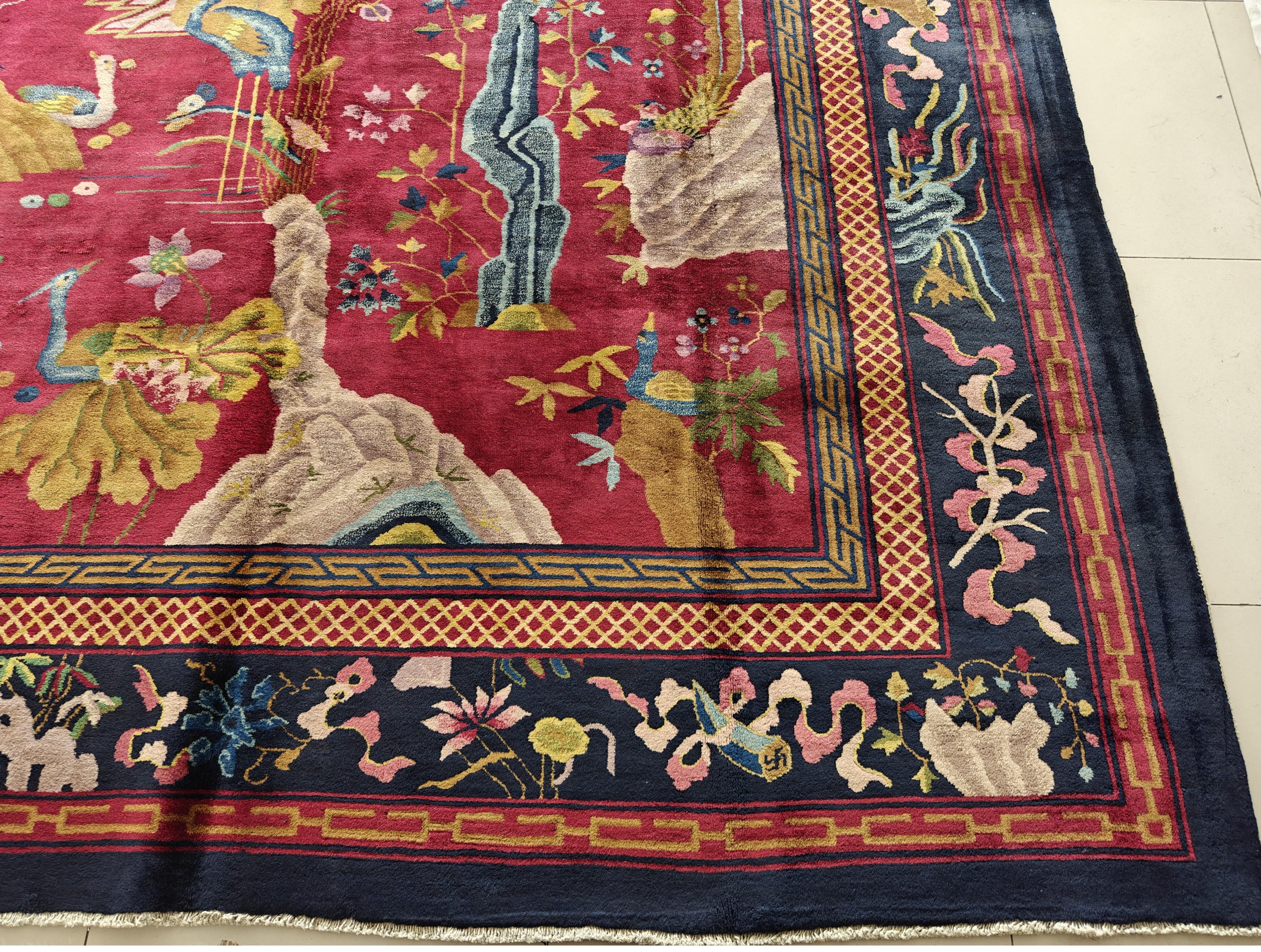 1920s Chinese Art Deco Carpet ( 9' x 14' - 274 x 427 ) For Sale 3