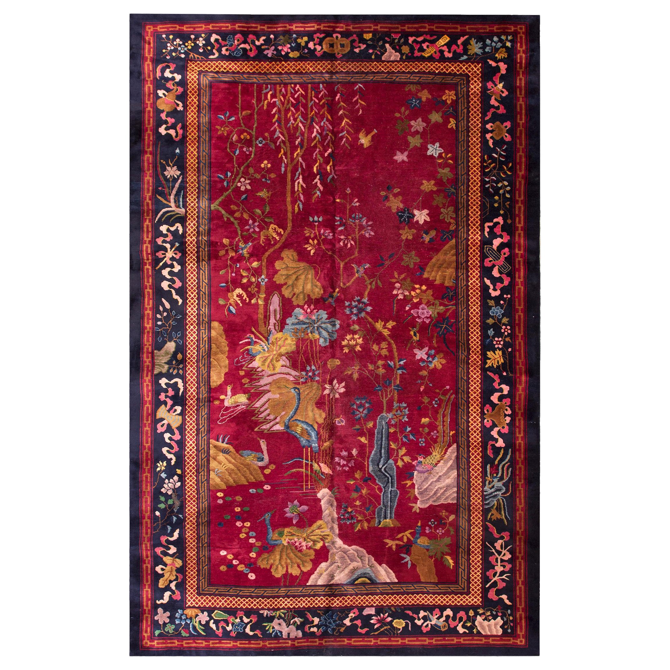 Tappeto Art Deco cinese anni '20 ( 9' x 14' - 274 x 427 ) in vendita