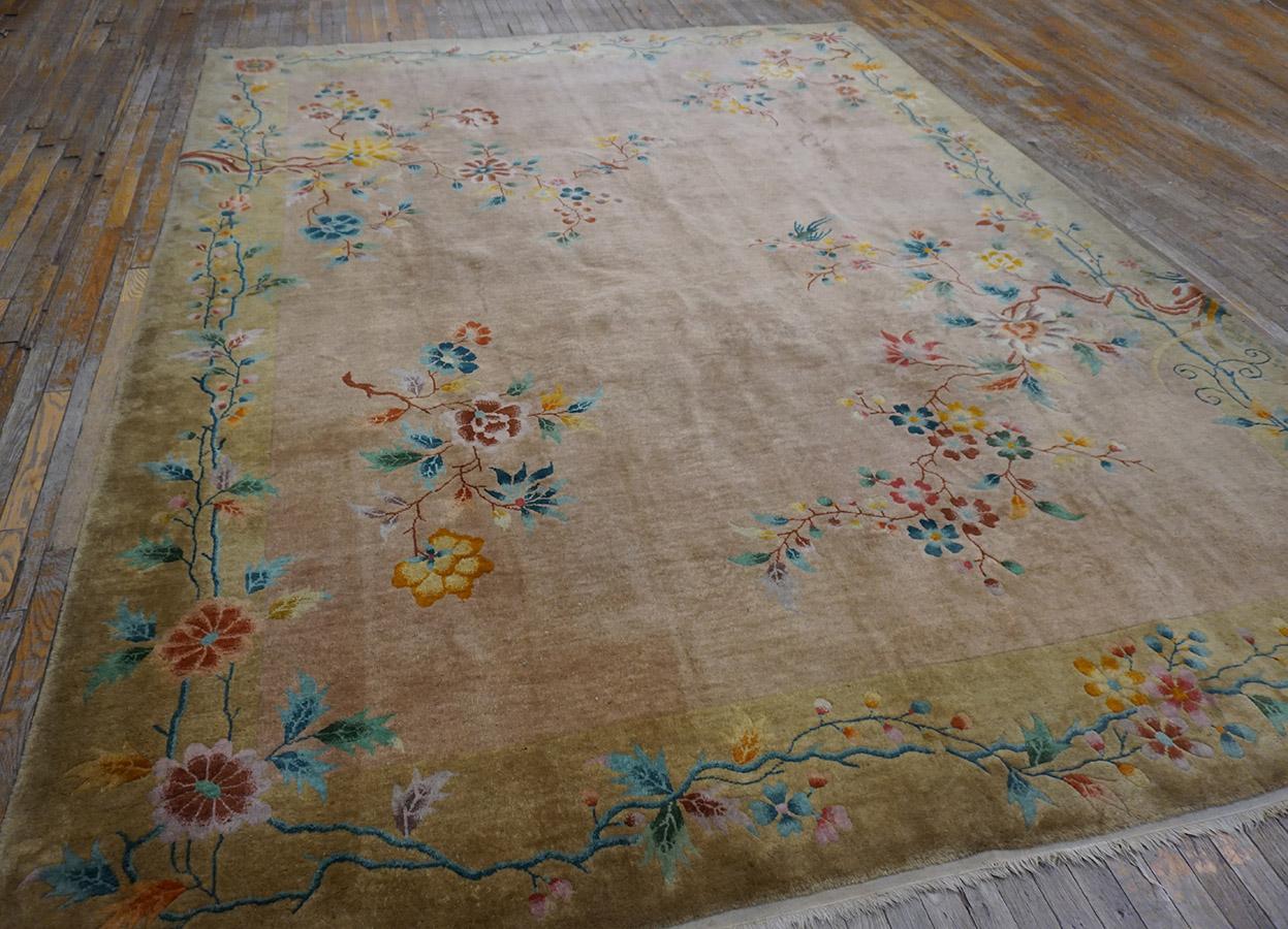 1920s Chinese Art Deco Carpet ( 9' x 12'- 275 x 365 ) For Sale 6